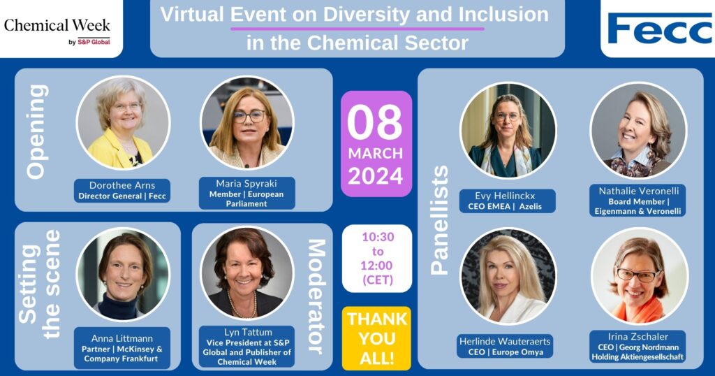 Fecc/Chemical Week Virtual Event on Diversity & Inclusion in the Chemical Sector (8.3.2024)