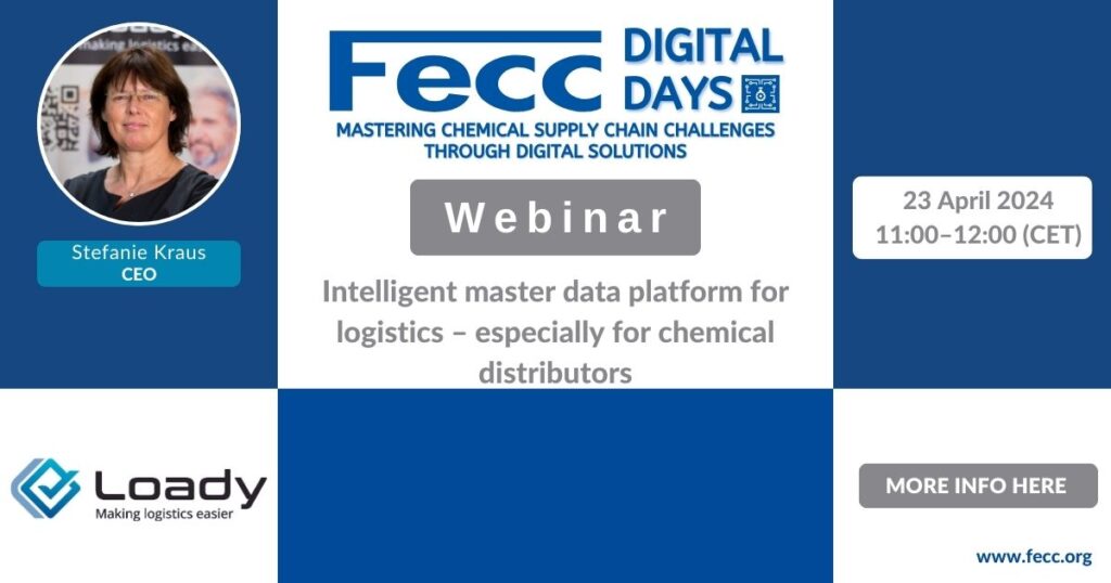 Loady Webinar: Intelligent master data platform for logistics – especially for  Chemical Distributors  – Fecc Digital Days 2024 (2024.04.23)